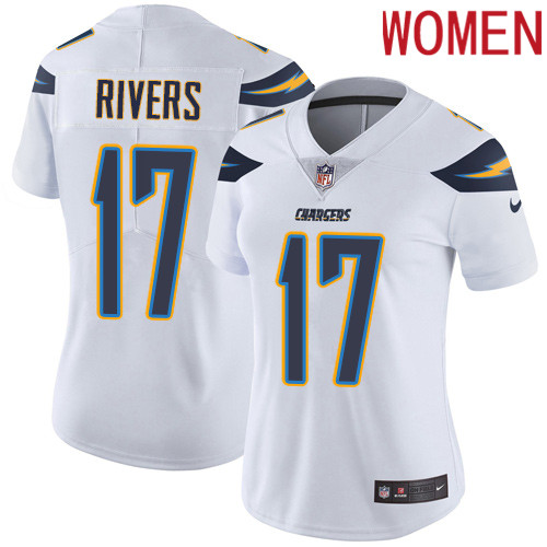 2019 Women Los Angeles Chargers 17 Rivers white Nike Vapor Untouchable Limited NFL Jersey